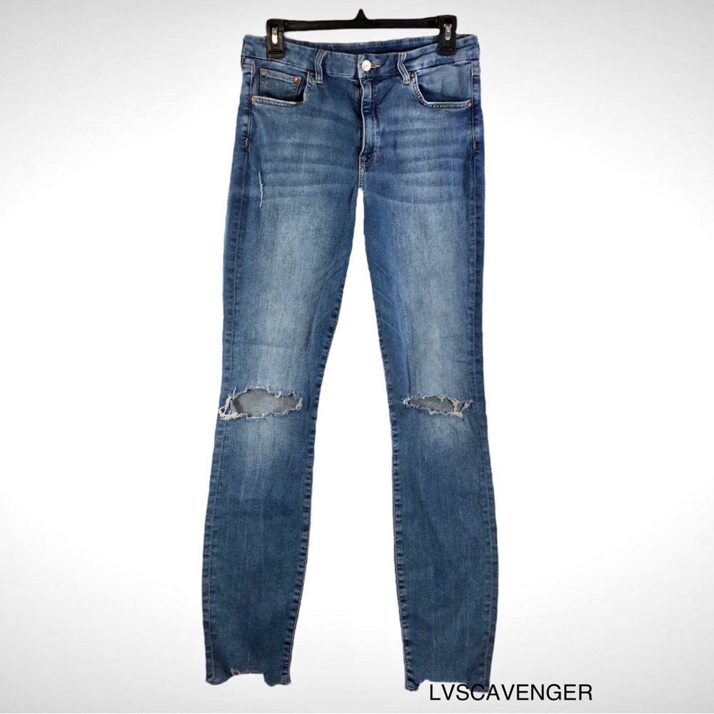 &Denim Men's Ripped Super Skinny High Waist Jeans Size 32!